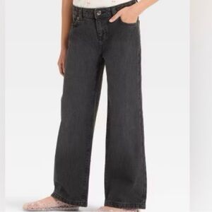 Girls’ Cat & Jack Wide Leg Jeans Black Size 12